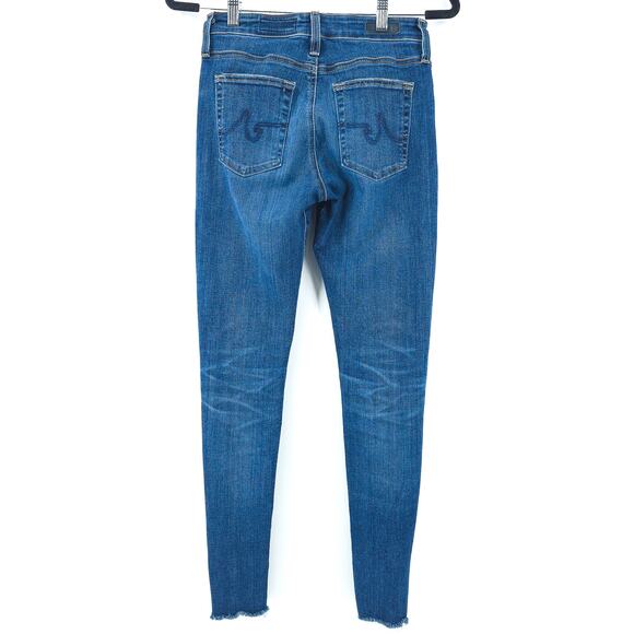 Ag Adriano Goldschmied High Rise The Farrah Skinny Ankle Jean Med Wash RawHem 27 - Picture 9 of 12